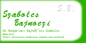 szabolcs bajnoczi business card